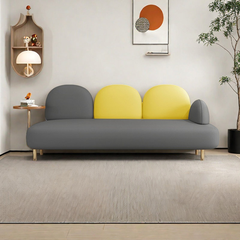 Méridiennes d'intérieur avec plateau Modern Creative, Orienté à droite, Gris/Jaune