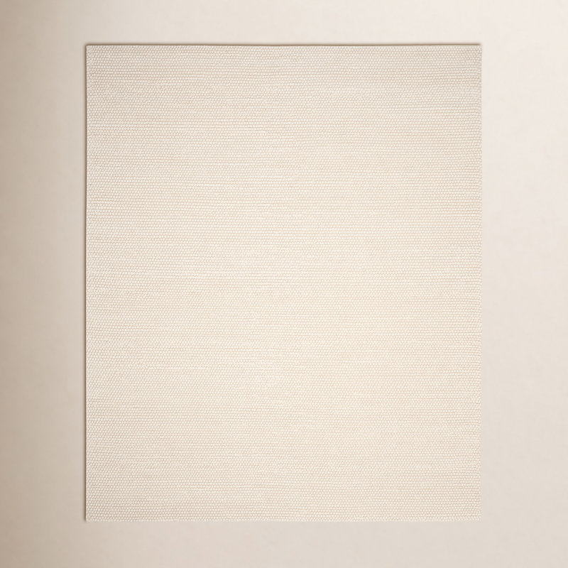 Tapis ivoire fait à la main Elle, Rectangle 4pi x 6 pi