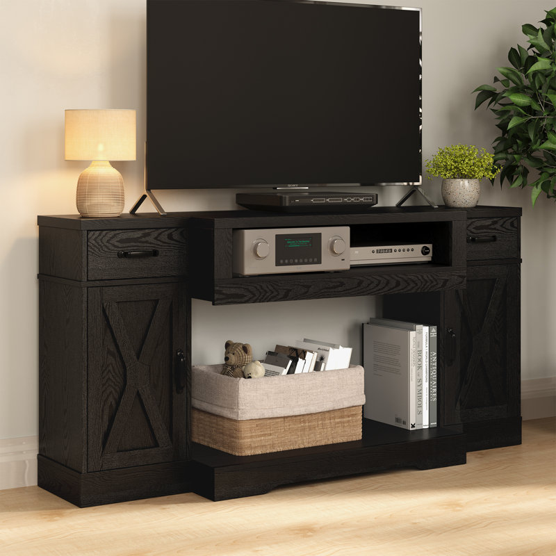 65" Large TV Stand, Black