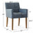 Kirjak 34" H Stain Resistant Linen Dining Armchair -1922286735