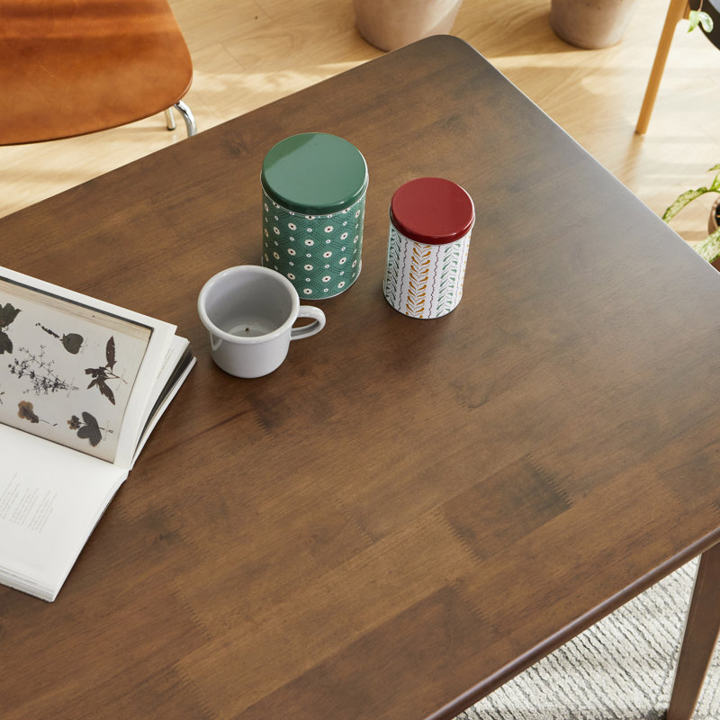 Rowley 4 - Person Solid Wood Modern Dining Table Set, Walnut