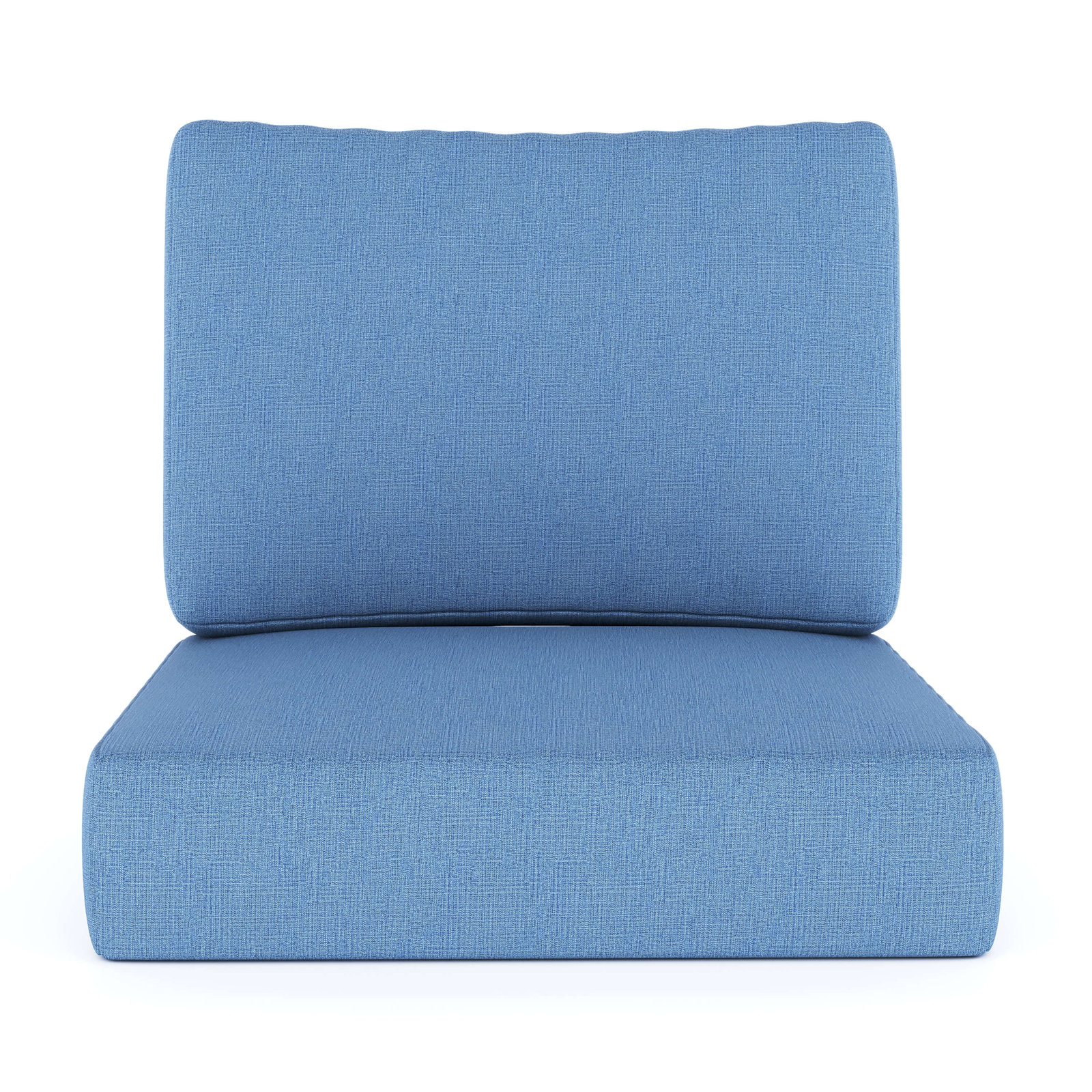Amala Outdoor Sunbrella® Seat/Back Cushion, Sunbrella® Cast Ocean Plainweave, 25" W x 25.5" D