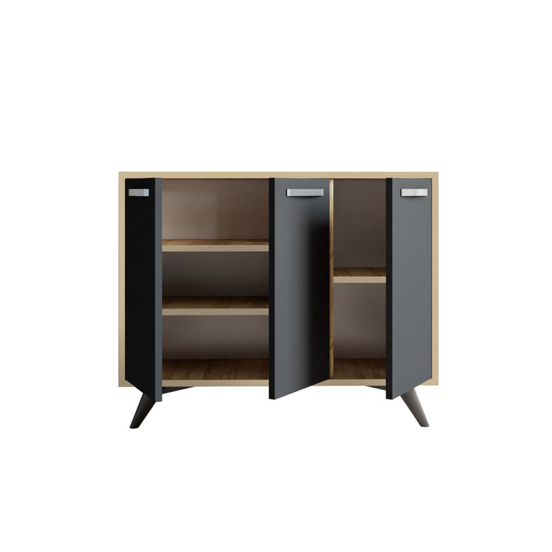 100cm Sideboard, Oak Anthracite