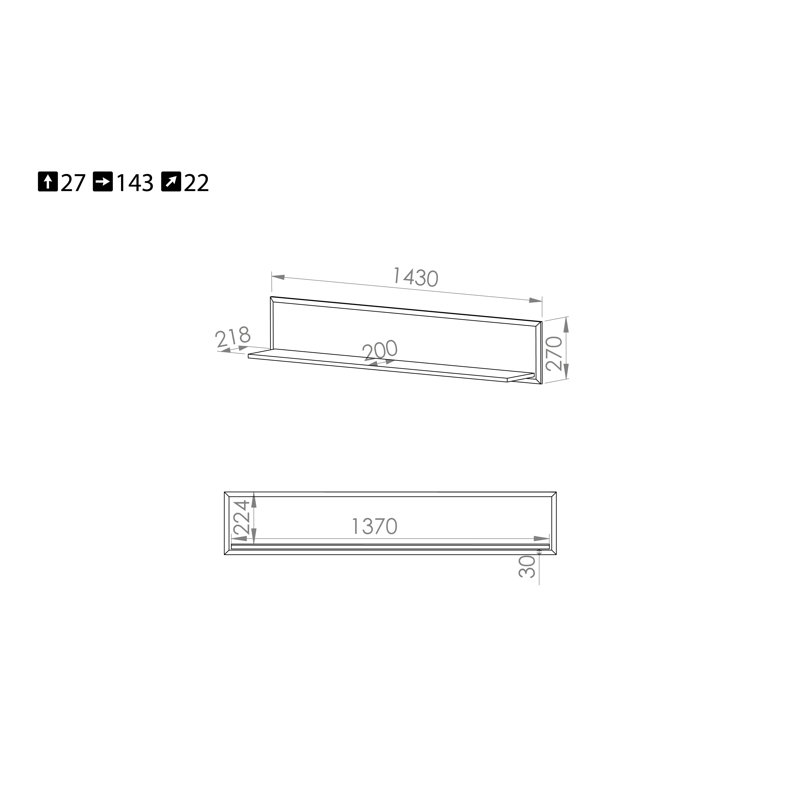 Poe Floating Shelf