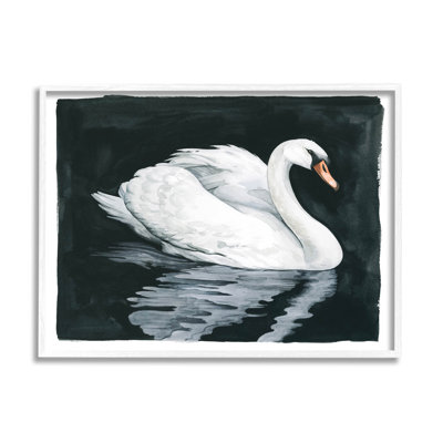 " Elegant Swan Reflection Portrait " by Grace Popp