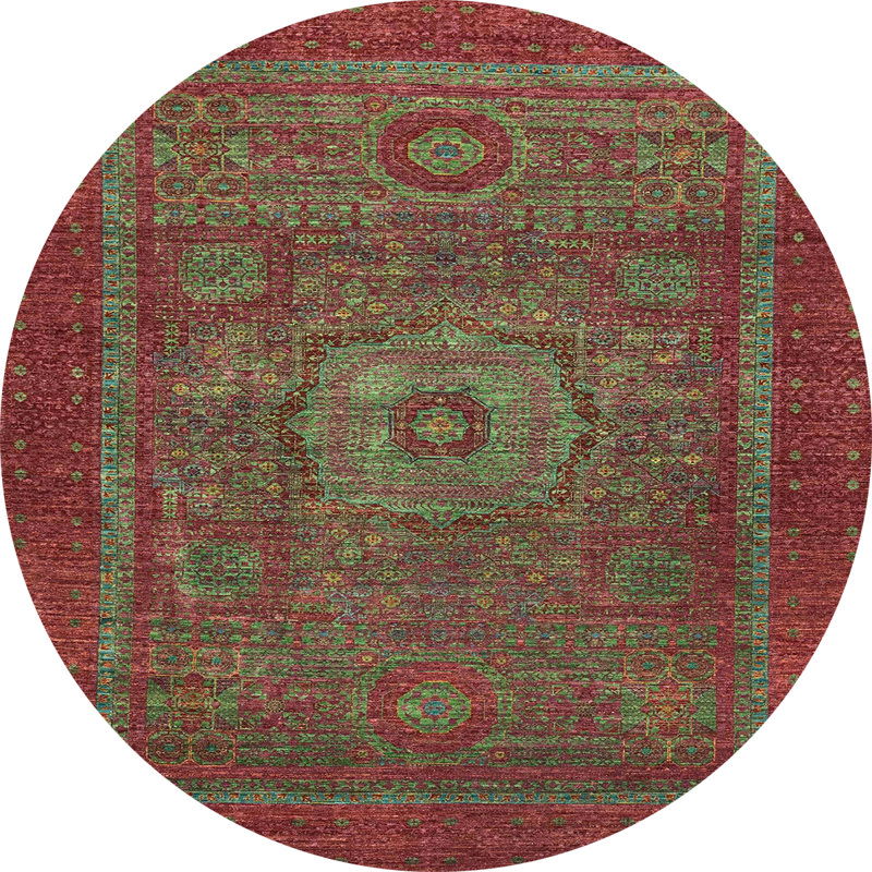 Abstract Indoor Rug, Round 4'