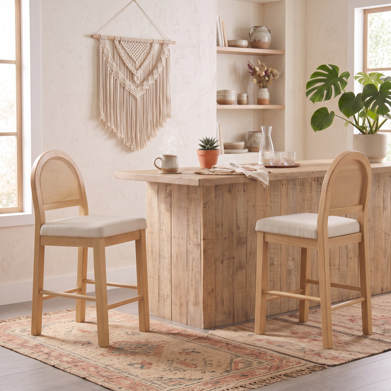 Tabouret de comptoir 26 po H, Naturel, 2, Counter Stool (26.2" Seat Height)