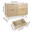 Commode à 4 tiroirs l 47,2 po Jermel, commode, pour chambre à coucher, salon