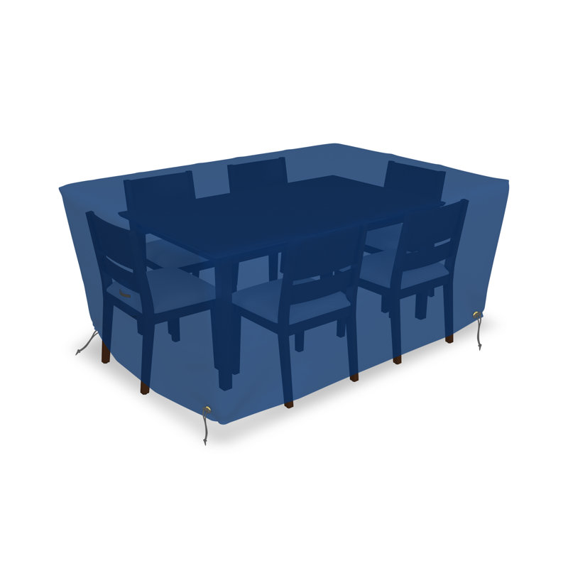 Rectangular Outdoor Dining Table and Chair Cover for Patio Furniture with Air Vent & Drawstrings, Water-Resistant, UV & Tear Resistant Patio Furniture Cover