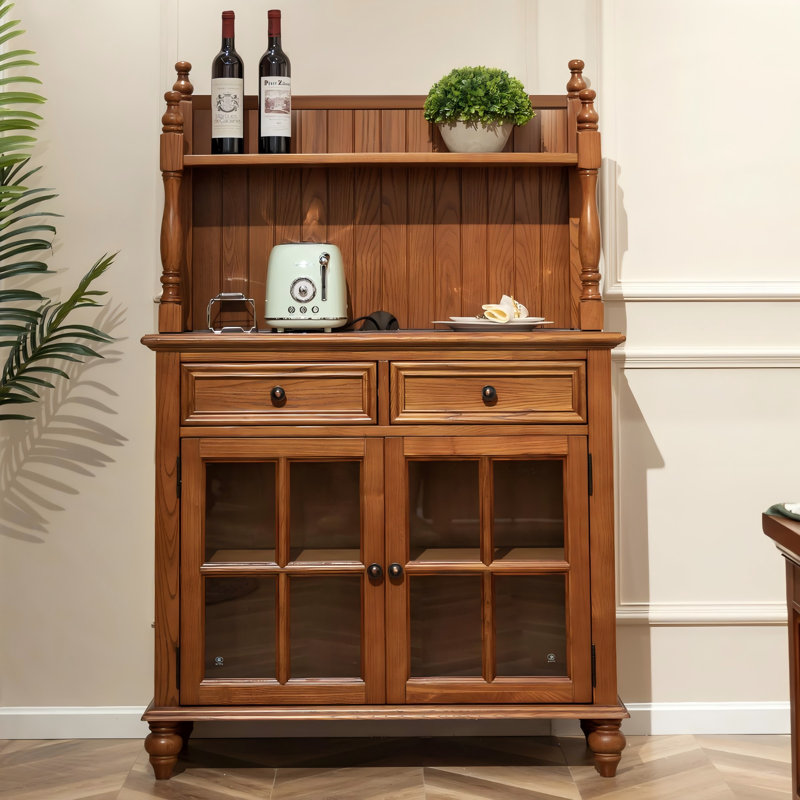 Buffet rétro en bois massif Retro, H 58,27 po x l 31,5 po x P 15,75 po