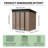 6 x 4 ft Brown Metal Outdoor Storage Shed with Hinged Double Doors, Pent Roof Weather Resistant Garden Utility Shed