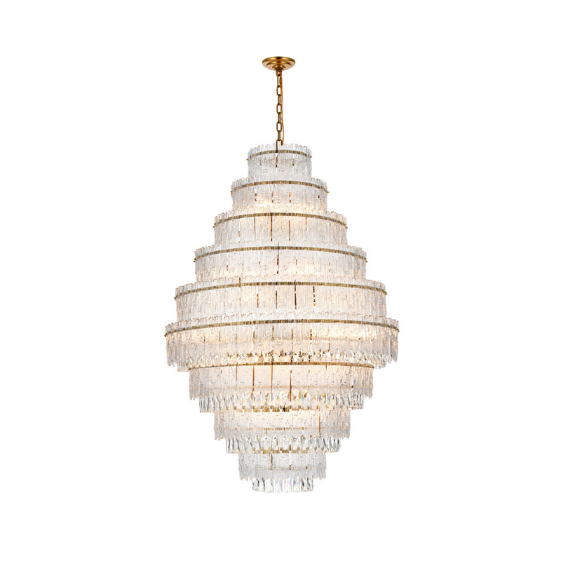 Lustre 36 pouces Emilia, Or satiné