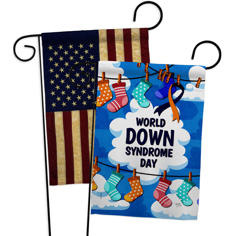 Drapeau de jardin en polyester 2 côtés 18,5 x 13 po