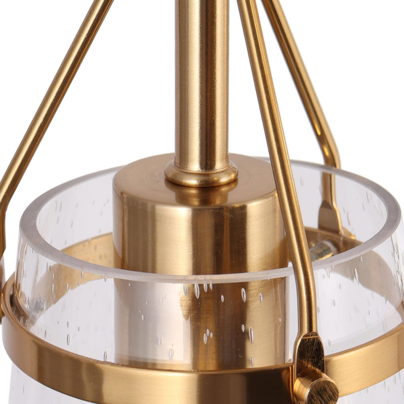 Luminaire suspendu moderne en forme de cloche grappe noire / dorée 3 lumières strasburg
