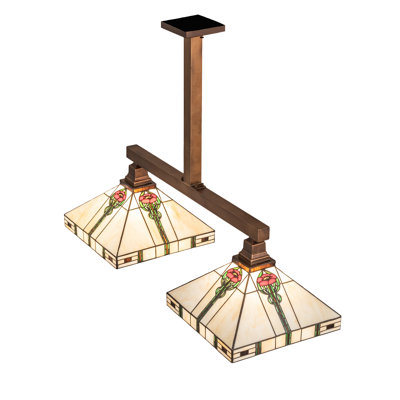 38.5" Long Parker Poppy 2 Light Island Pendant