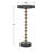 Aluminum End Table with Black Marble Top
