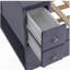 Lit double en tissu avec espace de rangement et lit simple avec tiroirs, velours