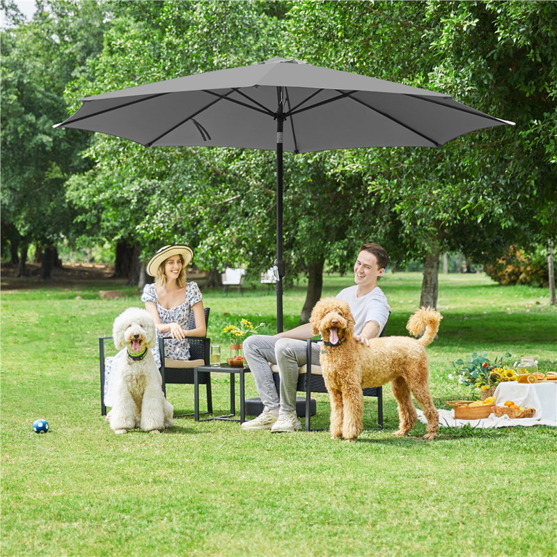 326.5cm Market Parasol, Grey