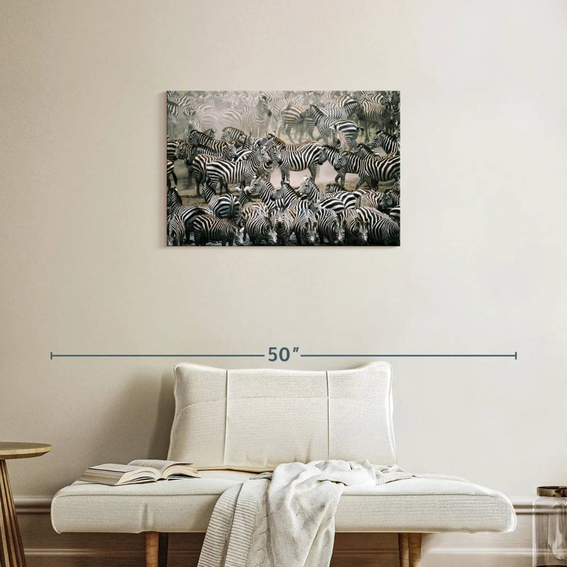 Brampt Zebra Herd, 20" H x 30" W