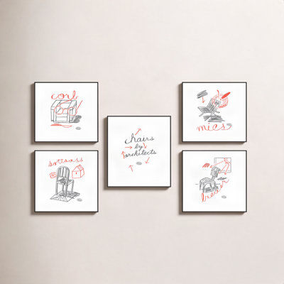 Amir "Chairs" 5-Piece Print Set by Jeff Jackson