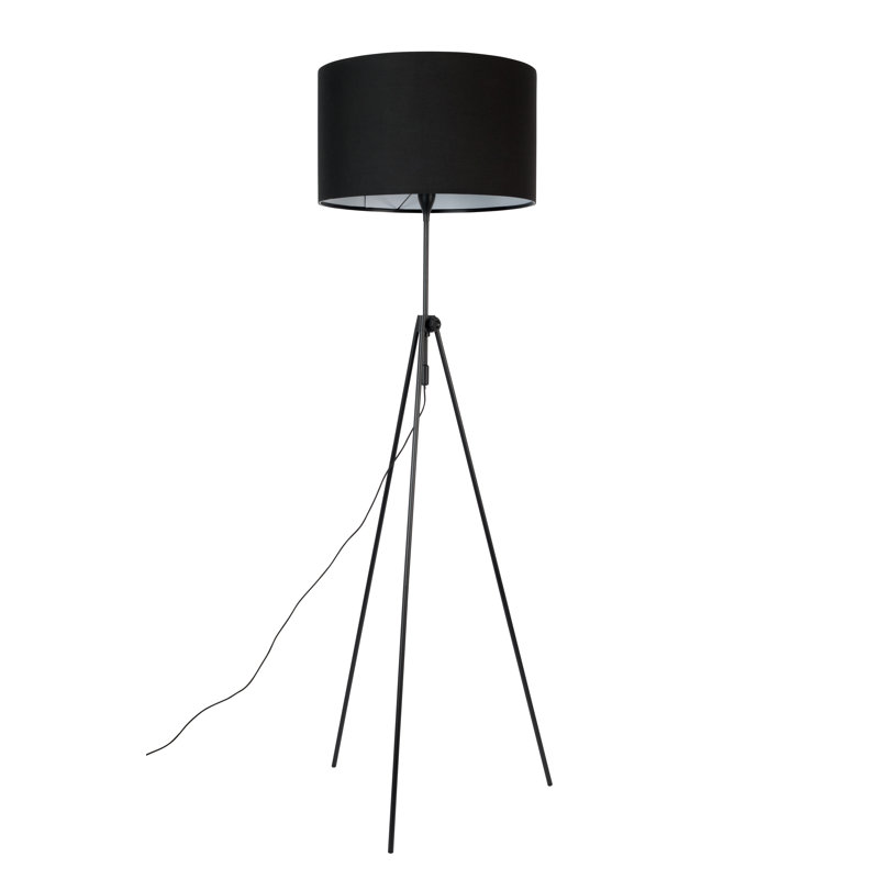 71'' Tripod Floor Lamp, Black, Green