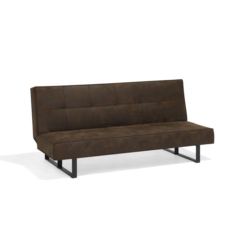 Liverpool 3 Seater Faux Leather Sleeper, Brown