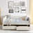 Daybed With Trundle Upholstered Tufted Sofa Bed-948610662