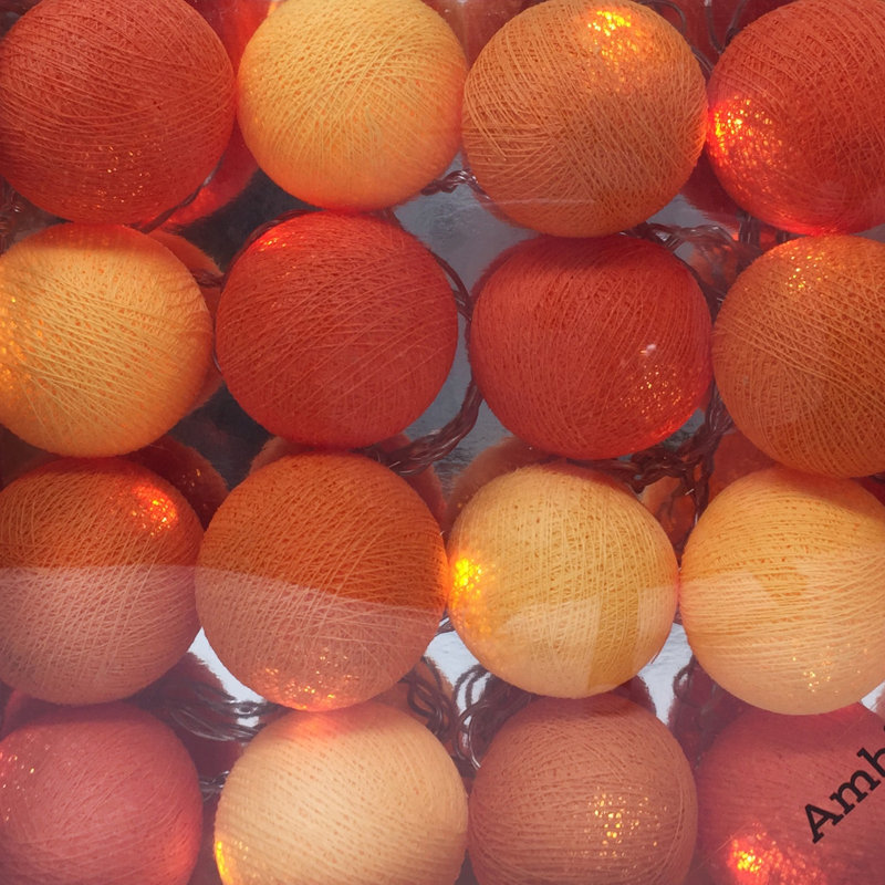 Misti LED Cotton Ball String Light, 20 Lamps - 5 Metre Long