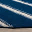 Tapis bleu marine en laine / viscose touffeté à la main à rayures Gonde-21411731