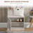 Rustic Hall Tree With Shoe Storage Bench, Entryway Bench With Coat Rack, Accent Coat Tree With Storage Shelves For Hallway, Mudroom, White Wood Grain