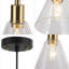 Luminaire suspendu moderne 1 lumière avec verre bullé