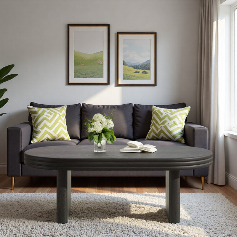 Table basse Mid Century Modern, Noir