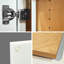 Armoire murale blanche avec 2 portes et 3 tablettes pour le rangement à plusieurs espaces, fermeture en douceur, tablettes réglables faciles à installer, installation par clic