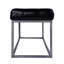 Banc d'appoint en cuir et fer Knox