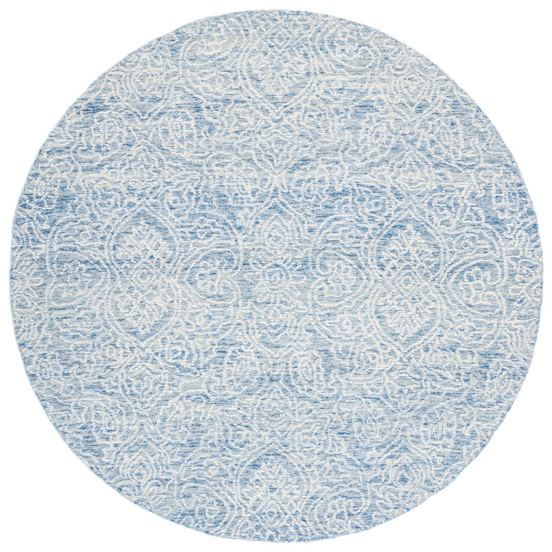 Metro Hand Tufted Indian Wool And Cotton With Latex Oriental Rug, Round 4'