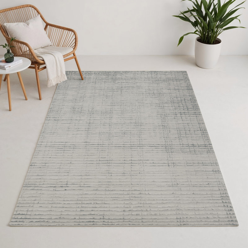 Tapis gris abstrait intérieur et extérieur, Rectangle 5 pi x 7 pi