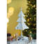Iron Christmas Tree Décor - 12" x 6" x 22" - White, Gold