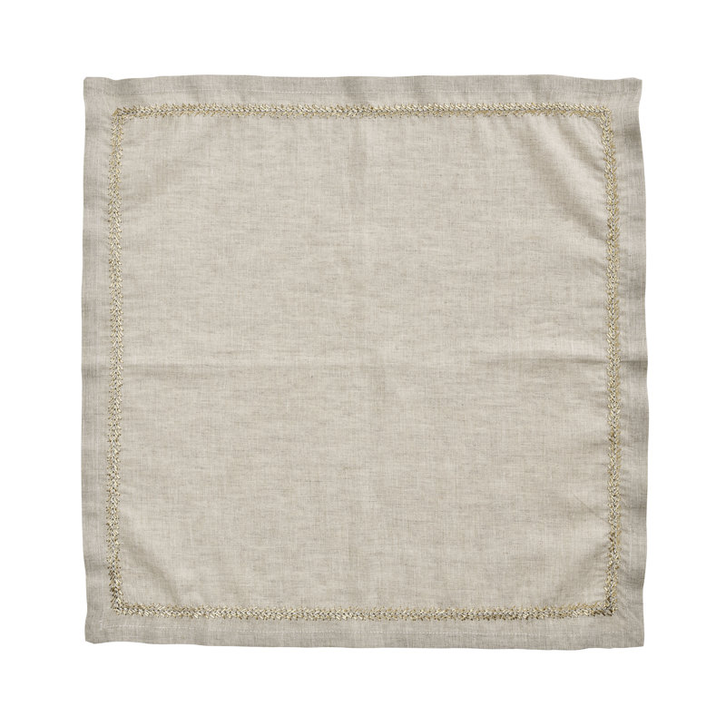 Jardin Napkin, Natural/Gold/Silver