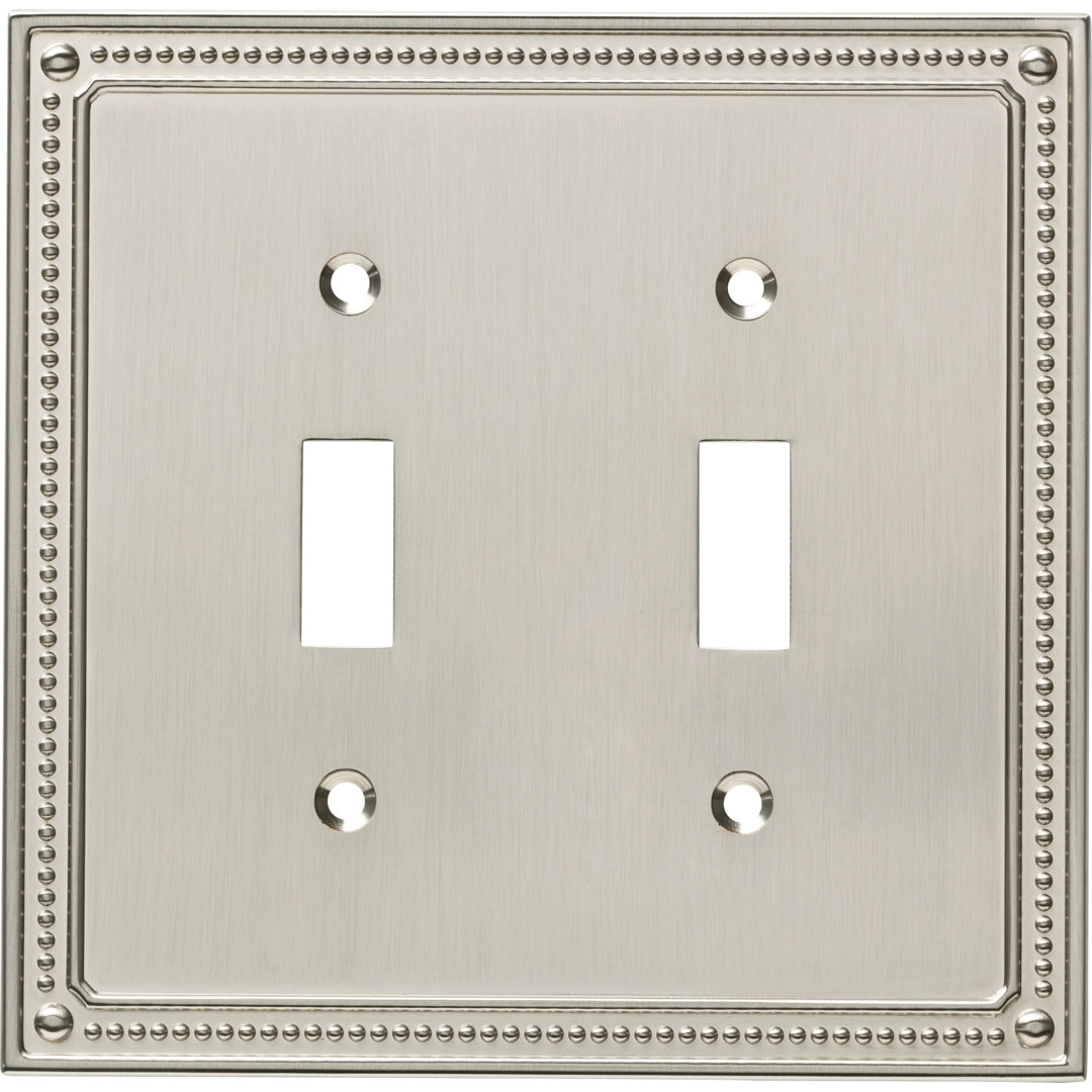 Classic Beaded 2-Gang Toggle Light Switch Wall Plate Franklin Brass 