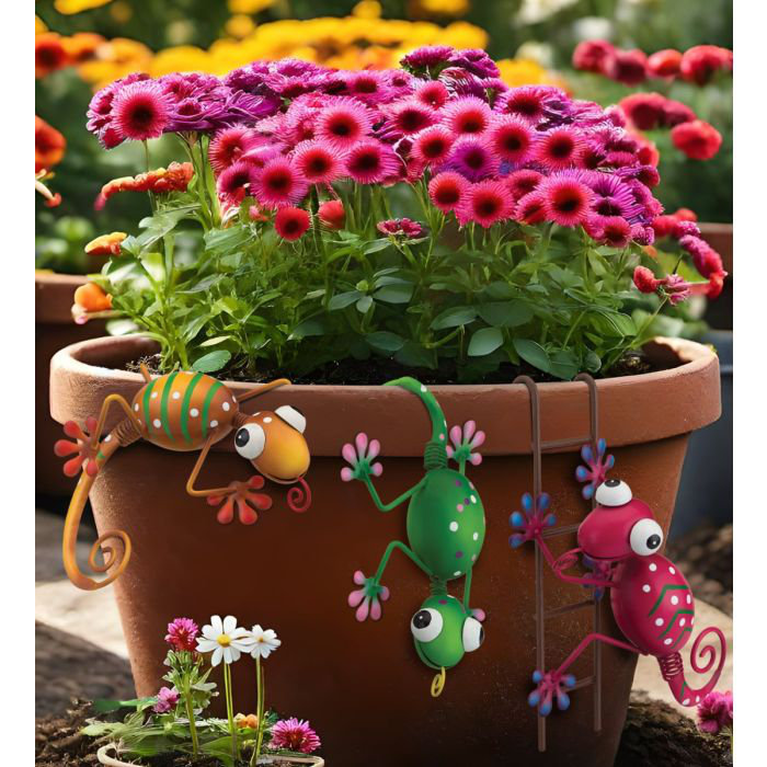 Accents de jardin en métal 2 pouces standard Hugger - Gecko