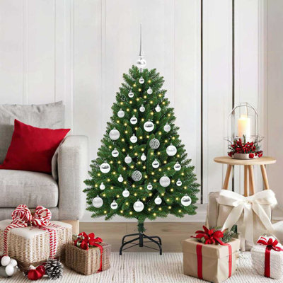 Artificial Christmas Tree with Stand Green PVC and Metal