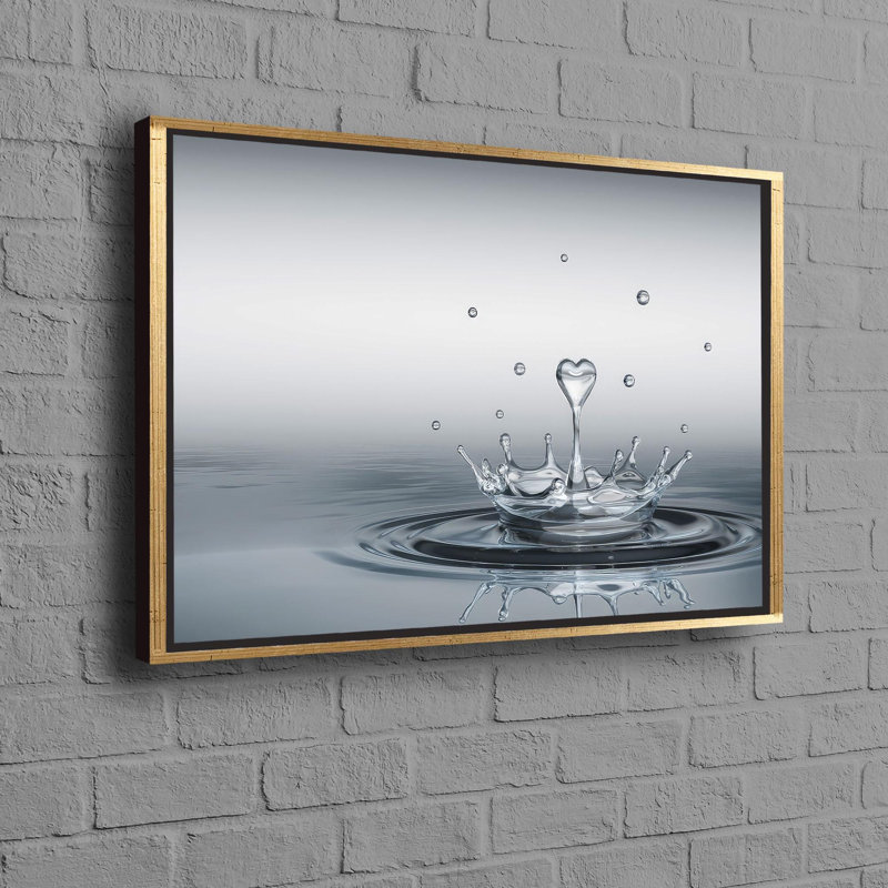 Conception moderne de goutte d'eau sur toile de coton parfaite pour la décoration intérieure ou comme idée cadeau unique
