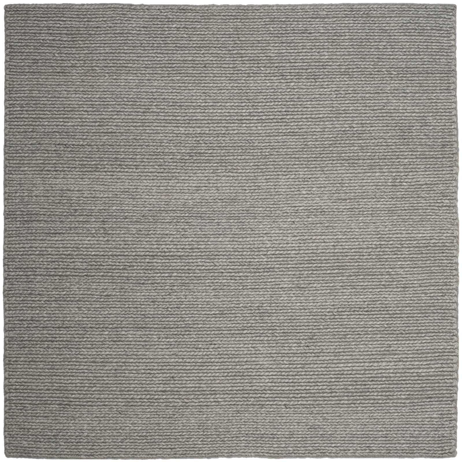 Ginseng Steel Hand-Woven Flatweave Rug, Square 6'