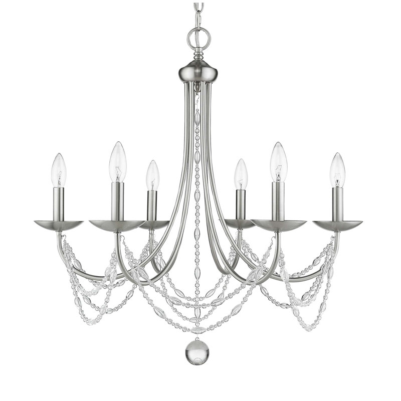 Mbagaya Steel Dimmable Chandelier, Pewter
