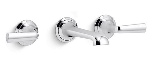 Script™ Wall-Mount Sink Faucet, Lever Handles, Polished Chrome