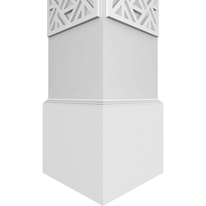 Colonne carrée Mid-Century Craftsman, H 120 po x l 9 5/8 po x P 9 5/8 po