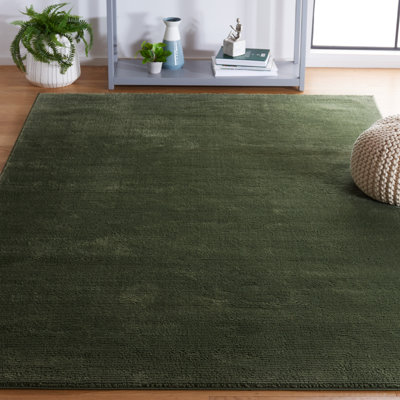 Revive Solid Color Area Rug In Green