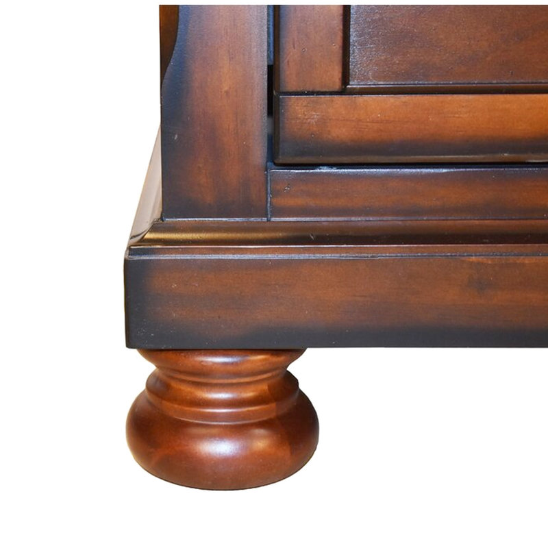Table de chevet en noyer 3 avec commode décorative cachée - porte-ornement Noble Dazzle