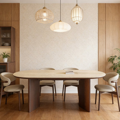 Oval-shaped French-style dining table