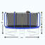 Trampoline 12FT avec panier de basketball, trampoline d'extérieur renforcé de type ASTM avec filet d'enclos